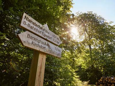 Wegweiser in der Urlaubsregion